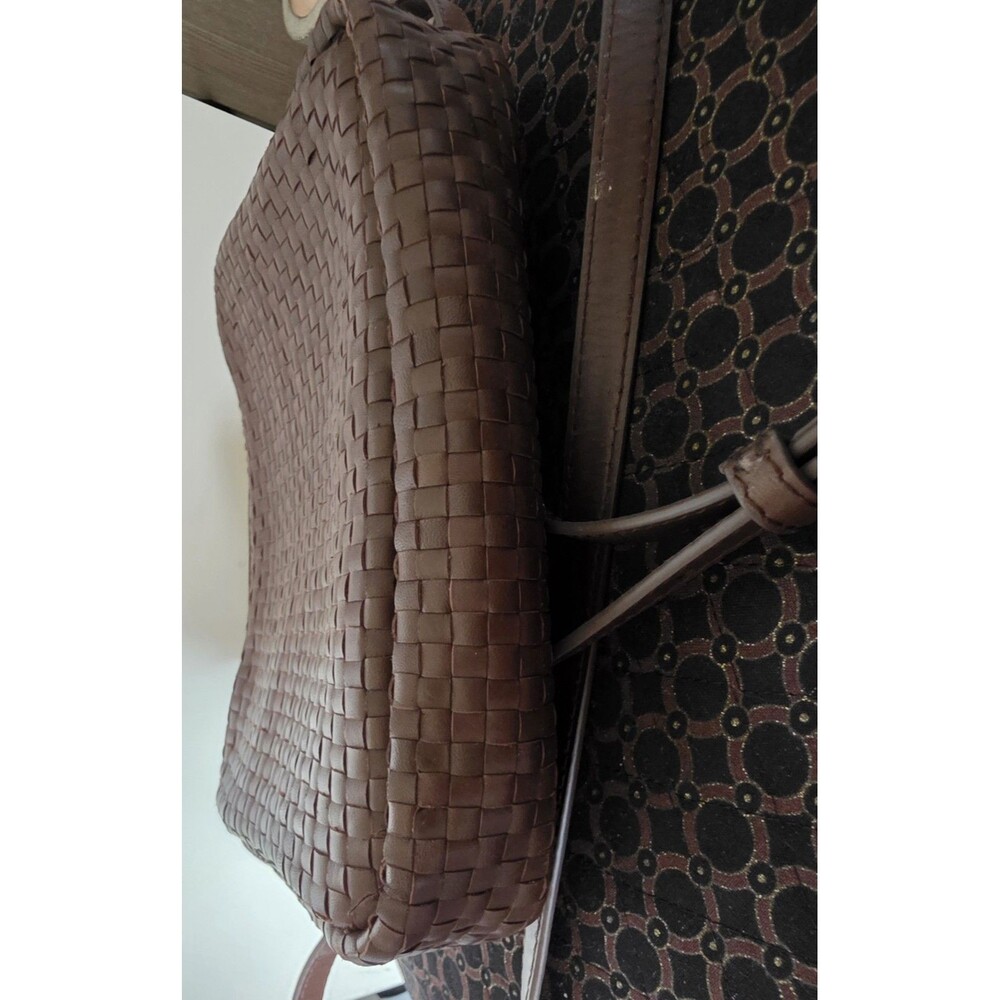 Beautiful QUINCE Brown Woven Italian Leather CROSSBODY Bag EUC OnlyWornOnce - Picture 4 of 9